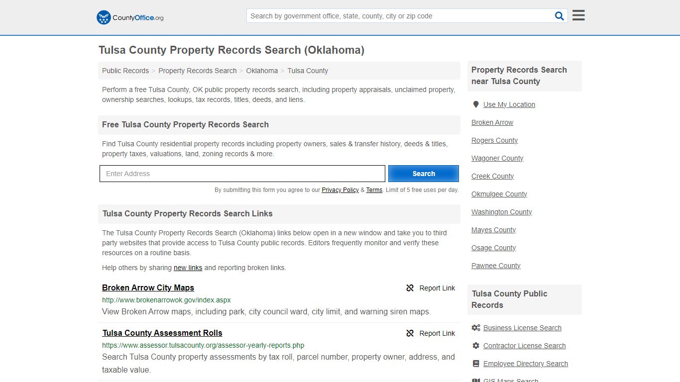 Tulsa County Property Records Search (Oklahoma) - County Office